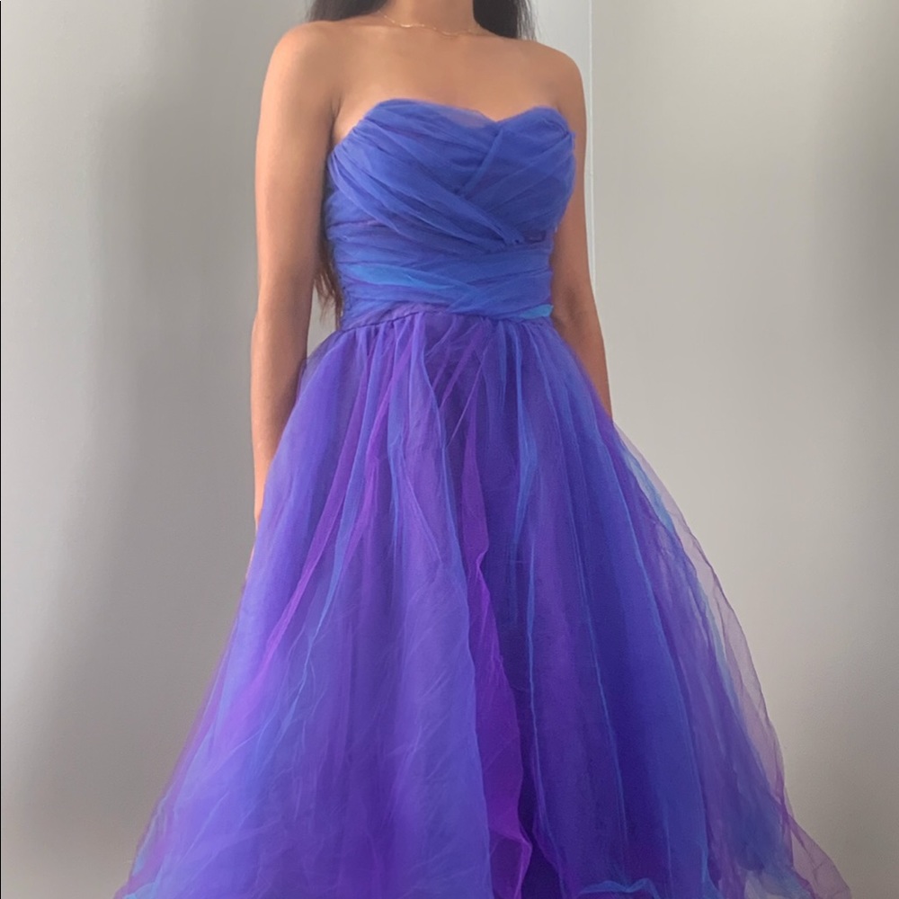 Strapless Tea Length Dress